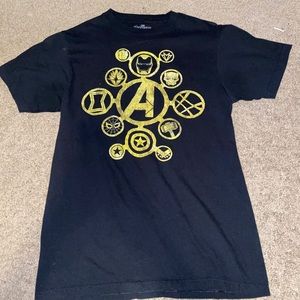 Black and Gold Avengers Graphic Tee